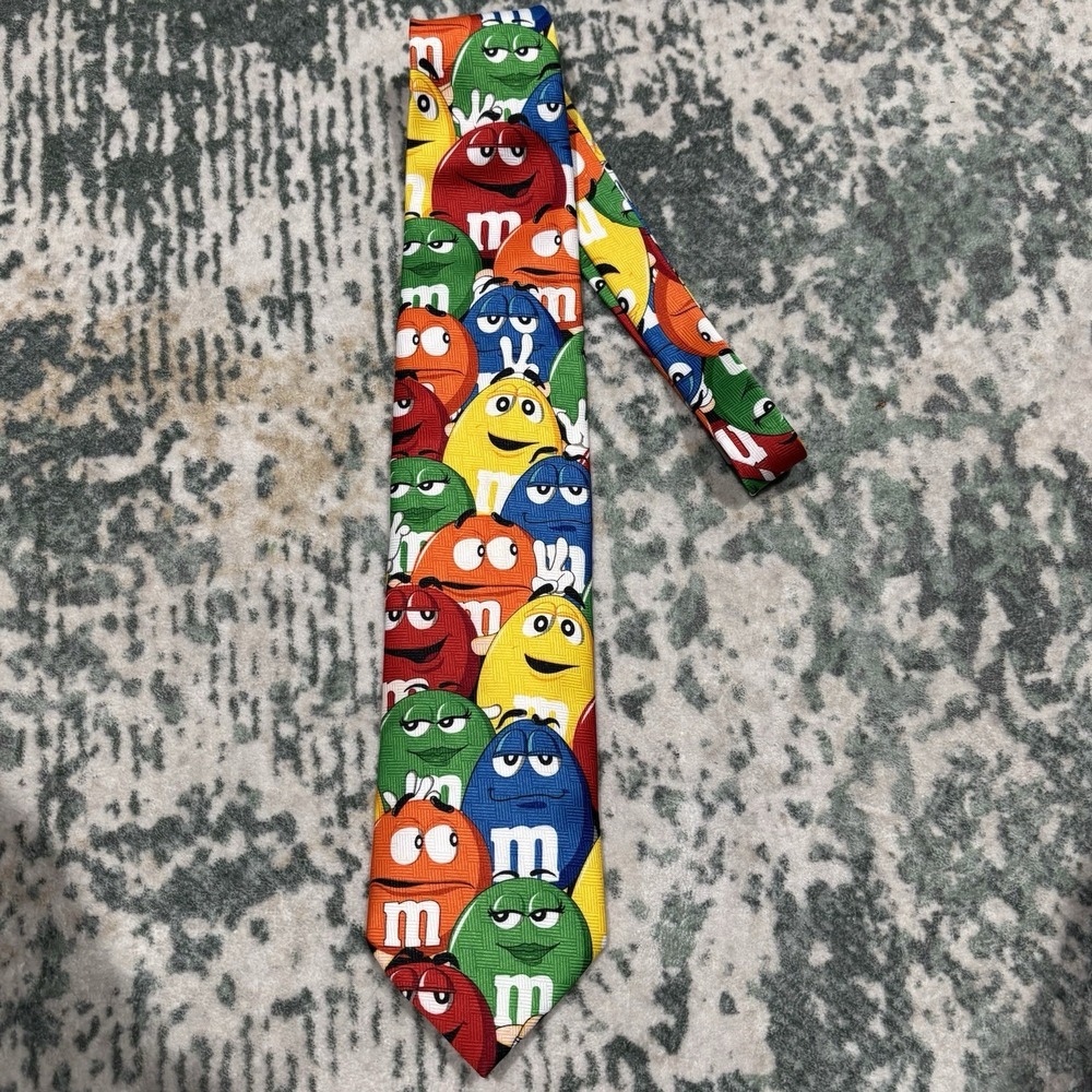 M&M's Character Multicolor Polyester Tie Made In Korea
